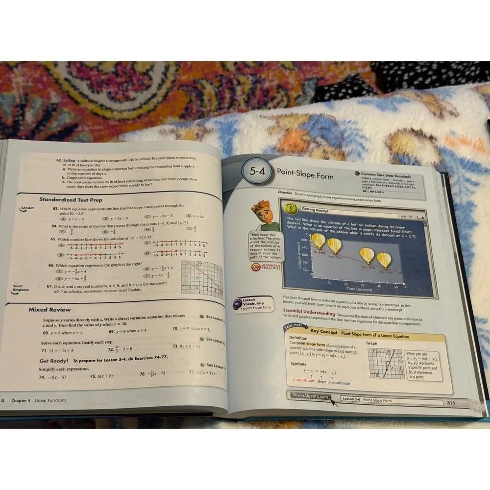 Pearson Algebra 1 Common Core Student Textbook
